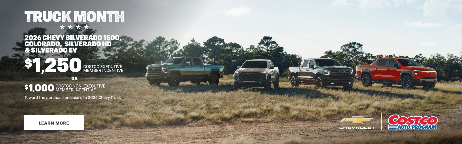 Chevy Silverado 1500, Colorado, Silverado HD y Silverado EV 2026. 1250 $ MIEMBRO EJECUTIVO DE COSTCO...